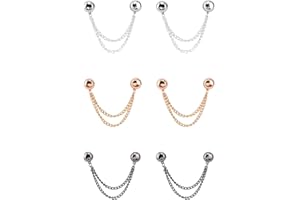 JEYORZY 6 Pezzi Multi-Function Magnetic Clothing Clips, Magnetic Pinless Brooch, per Abbigliamento Donna Hijab Pins Decorare Cardigan, Orlo Polsino (Argento, Nero, Oro)