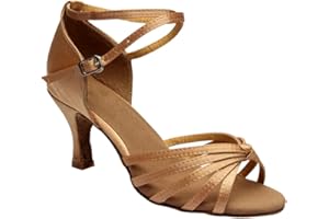 PLAFOPE 1 Pair Ding Shoes Latin Dance Shoes Dancing Shoes Open-Toed High Heels Satin High Heels High Heel Shoes Yoga Shoes Indoor Golden Stilettos High Heels