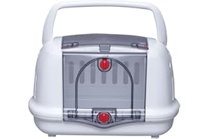 Iris Ohyama, Cesta, Caja, Jaula, Bolsa de Transporte de plástico (PP) para Perro, Gato, L48 x F32.1 x A30 cm, P-HC480, Blanco