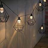balkonpflanzen kaufen außergewöhnliche Lichterkette mit 10 Metall Leuchten - überzeugendes, radikal minimalistisches Design mit überraschend ausgefeiltem Schattenspiel