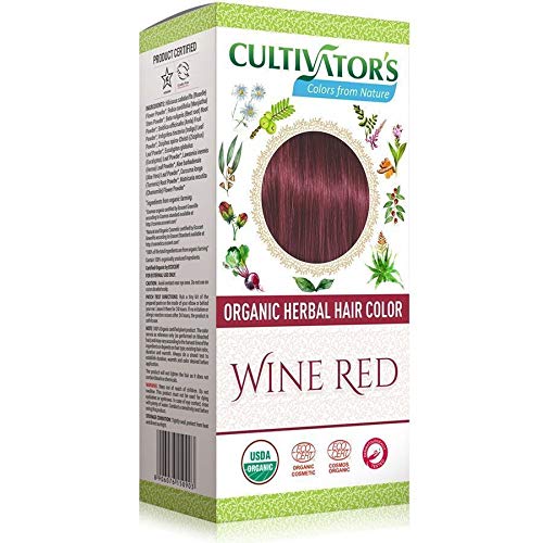 Cultivator's Organic Herbal Hair Colour - Wine Red 100g