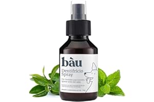 Bàu Cosmesi Dentifricio Spray per Cani, Pulizia Denti Cane Profonda, Spray Alito Cane Sgradevole, Previene Tartaro, Dentifricio per Cani Arricchito con Menta, Salvia, Tea Tree - 100 ml