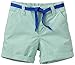 Carter's Little Girls' Woven Striped Shorts (Kids) - Green - 4 Color: Green Size: 4