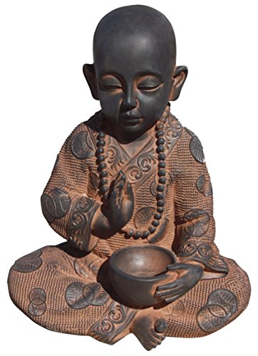 AnaParra Buda TYCO Decorativo jardín de Piedra 37 cm.Arlequín óxido