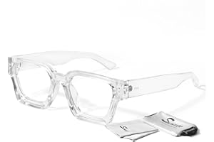 SUNIER Oversized Thick Square Fake Glasses for Women Men,Fashion Preppy Clear Lens Eyeglasses with 100% UV400 Protection