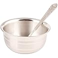 Kashvi Enterprises Pure Silver Spoon & Bowl Set, 100 ML
