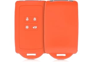 kwmobile Custodia Compatibile con Renault con 4 tasti Smart Key (solo Keyless Go) - Cover Chiavi Auto Protezione Copri Telecomando - Copri Chiave Copertura arancione