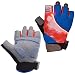 Produktbild Auchee LED Blinkerhandschuhe | Waschbar | Batterie austauschbar | Stoßdämpfende SBR-Pad | Silica Gel Grip | Breathable Lycra Half Finger Handschuhe für BMX Mountain Bicycle Bike Road Racing (Red, XL)