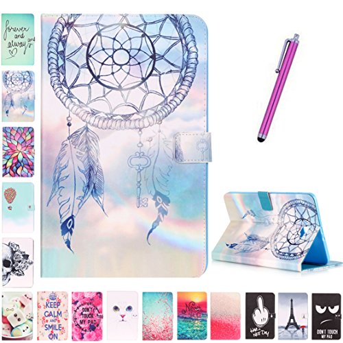 Romtronic Cute Colorful Flip Tasche PU Leder Abdeckung Stand Schutzhülle für Samsung Galaxy Tab A6 10.1 Pouces SM-T580 / SM-T585 + 1 x Schwarz Stylus (Design 02)