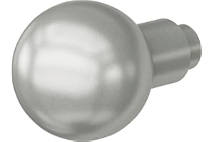 MARCHESI Drückerlochteil Kugelform - Türgriff rund für 8mm Vierkant - Türknauf mit 18mm Ansatz, Edelstahl matt