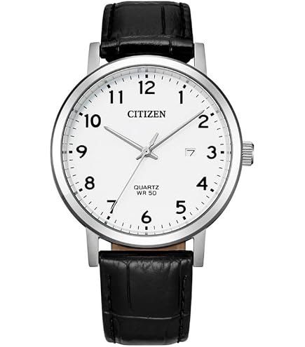 Citizen Stiletto AR1135-36E – Orologio Uomo Al Quarzo Con Cinturino In Pelle E Cassa In Acciaio, Design Sottile E Elegante, Solo Tempo