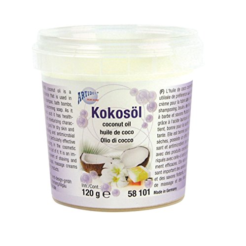 Preisvergleich Produktbild CREARTEC Kokosöl (basisch) - Seifenzusatz 120g - zur Seifenherstellung - Made in Germany