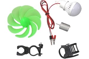 CARMOTTER Générateur d'éolienne, mini lame de moteur d'éolienne avec ampoule, kit d'éoliennes, générateur d'énergie alternative pour appareils éducatifs