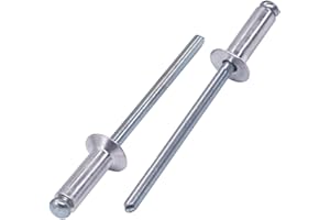SKIR'CO Remaches de aluminio avellanados (500 piezas) 4.0 x 12 mm, Mandril de acero, Remaches