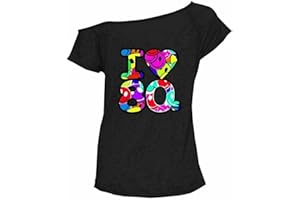 Pretty Attitude New Women's Ladies I Love The 90s T-Shirt Fancy Dress Costume Neon Festival Top