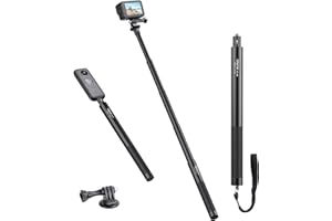 ULANZI SELECT Palo de Selfie 120 cm para Insta 360, ULANZI MT-58 Monopod Trípode para Action CAM, Extendable Handheld Polo Stick Monopod Compatible con Gopro Hero 10/9/8/7 Insta360 One XR/RS/GO 2 dji Osmo Action