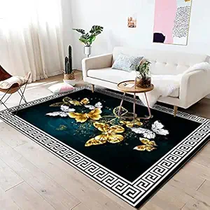 IMUU Non-Slip Washable Beautiful Butterfly Design Carpet for Living Room, Bedroom, Floor and Hall. 3D Printed Pattern Modern Carpet for Area and Home Decor. (120 X 80 cm)