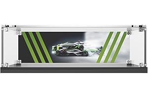 iCUANUTY Vitrine en acrylique pour Lego Technic Peugeot 9X8 24H Le Mans Hybrid Hypercar 42156 Kit de construction de voiture de course à collectionner pour adultes et adolescents, échelle 1:10