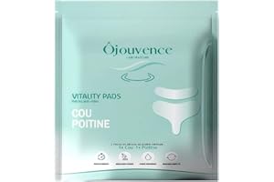 Anti Rides Décolleté & Cou | VitalityPads d'Ôjouvence | Acide Hyaluronique & Collagène | Patchs Corps Puissant| Hydratant Naturel Peau Mature | Soin Raffermissant Immédiat