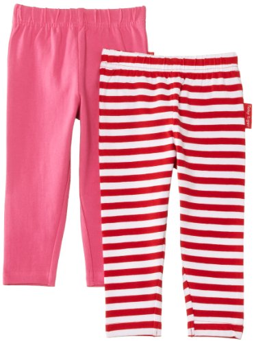 Toby Tiger Baby Girls Organic Pack Striped Set of 2 Leggings