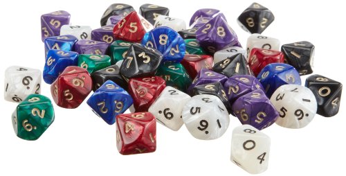 Preisvergleich Produktbild Philos 7740 - Würfel, 10-seitig, pearl, 50er Beutel