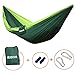 Produktbild Nylon hängematte, Aodoor Doppel-Hängematte Belastbarkeit Camping belastbar bis 200 kg Camping Hängematten Reise Haengematte Nylongewebe Hängematte, hängematte in grün und armeegrün