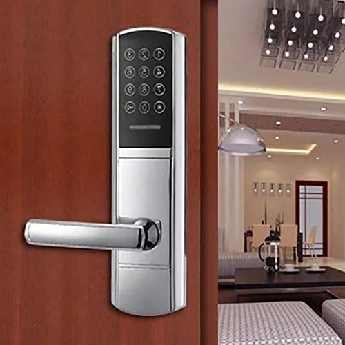 TDJDYQ Zinc alloy Apartment Rental housing Hotel password Mifare card Mechanical key intelligent Electronic locks induction Door lock Keyless entry, Silver