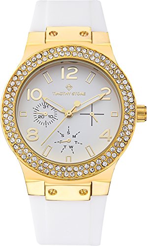 Timothy Stone Collection FAÇON Silicone - Reloj Mujer de cuartzo (Color Oro/Blanco)