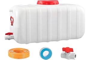 MJHETCY Depósitos De Agua Domésticos 25L/35L/50L/80L/110L/200L Tanque De Agua，Torre De Agua Espesada Rectangular De Grado Alimenticio con Grifo para Almacenamiento De Agua Doméstic(Size:50L)