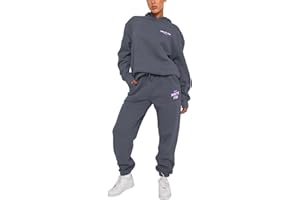Celucke Two Piece Tracksuit Sets for Women, White Fox Tracksuit Full Set, Graphic Print Hoodies Tracksuit, Womens Leisure Suits Outfit Full Set Activewear Gym Wear Jogger Track Suits Sweatsuits