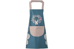 DILLMAN Women Kitchen Apron with Hand Wipe Pockets£¬Big Pocket,Hand-wiping, Waterproof for Cooking Baking