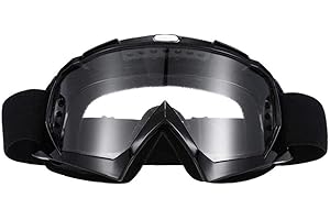 XYDZ Motocross Goggles, Anti-Scratch Dustproof Bendable UV400 Eyewear Padded Soft Thick Foam Sports Scratch Anti-UV Resistant Wrap Riding Adjustable Strap, Adults' Cycling Motocross Outdoor Riding