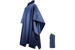 LAMA wielofunkcyjne ponczo przeciwdeszczowe, 3 w 1, wodoodporny płaszcz przeciwdeszczowy/osłona przeciwsłoneczna/pałatka z torbą transportową, na rower, piesze wycieczki, kemping, aktywności na świeżym powietrzu, wielokrotnego użytku