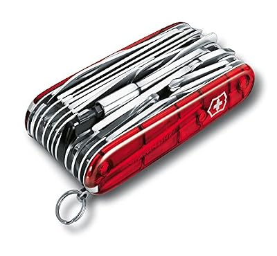 VICTORINOX Couteau d'officier "SwissChamp XLT" rouge transparent