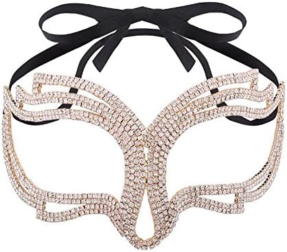 DUUMY Ladies Fashion Diamond Mask Unique Party Dress Party Jewelry Supplies , Gold
