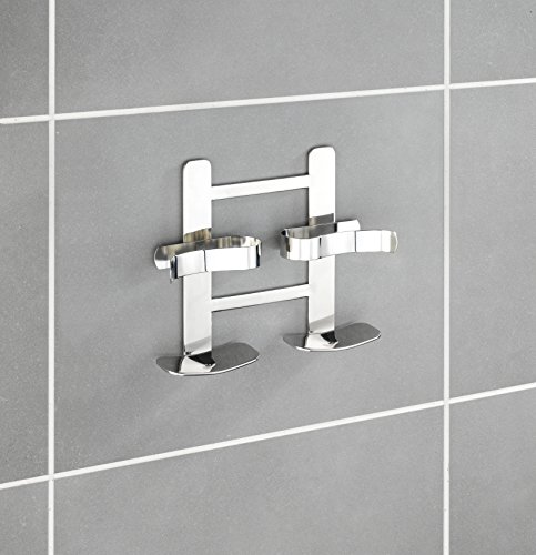 Wenko 22350100 Turbo-Loc Wand Shampoohalter Duo Clippsy Edelstahl glänzend 6 x 22 x 17.5 cm - 7