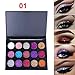 Produktbild 15 Farben Pailletten Lidschatten, Schimmer Glitter Lidschatten Pulver Palette Matte Lidschatten Nude Kosmetik Make-Up (One Size, A)