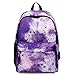 Produktbild WARMHEAT Rucksack Damen Modern Star USB-Aufladeschüler Tasche Bergsteigen Sport Reisen 900d Oxford Tuch,Purple