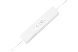 Chanzon 10 piezas 20W Resistencia de cemento 2.2 Ω ohm Componente electrónico de resistencia de potencia de alta precisión ±5% Tolerancia Inducción bobinada 2.2R