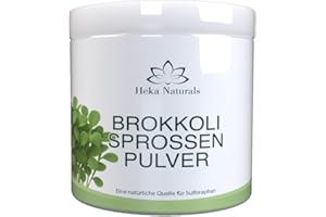 ‎HEKA NATURALS Heka Naturals Brokkolisprossen Pulver – 100 % Reines Superfood aus Gekeimten Samen - Sulforaphan, Vegan, Frei von Gentechnik & Zusatzstoffen (Medium (400g))