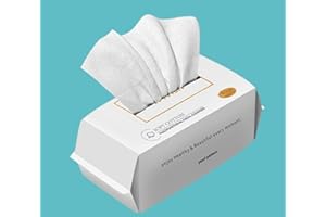 MORGIANA Lot de 60 Serviette Visage Jetables 20 * 20 CM Biodégradables pour Visage Lingette Skincare Utilisation Humide et Sèche Convient aux Peaux Sensibles