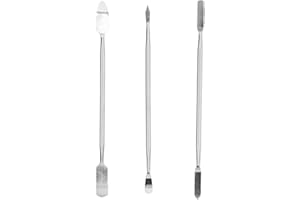 OUMEFAR 3Pcs Metallo Spudger 2 Estremità di Riparazione di Apertura Della Leva Tool Kit Metallo Spudger Set Universale per il Telefono Mobile Tablet Laptop