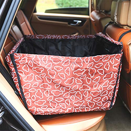 Preisvergleich Produktbild Haustier-Reise-Auto-Schutz-Fördermas... Waterproof Haustier-Autositz mit Sicherheits-Leine Universalgröße für alle Autos (Color : Coffee clouds)