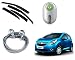 Auto Pearl Premium Quality Car Accessories Combo of Car Rain Wind Door Visor Side Window Deflector. & Full Steel Towing Tow Cable 2000kgs 6mm Heavy Duty 4Mtr. & Godrej Click Car Air Freshner 9 ml - Green RS.1776.00