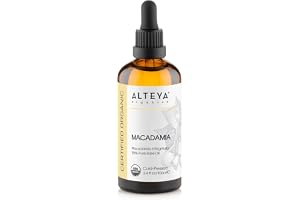 Alteya Organic Macadamia Oil 100ml - 100% USDA Certified Organic Pure Natural Cold Pressed Macadamia Carrier Oil - Moisturising, Nourishing, Premium Therapeutic Grade Skin Treatment
