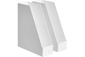 Amazon Basics rektangulär, 2 stycken, plastförvaring, tidningshållare, 2-pack