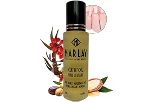 Marlay Cosmetics - Huile Cuticule Ongles Cutic’oil 15 ml - Soin Bio Roll-on - Huile Nourrissante & Fortifiante - Eau Émolliente - 99% Origine Naturelle 100% Bio - Yuka 100/100 - Fabriqué en France