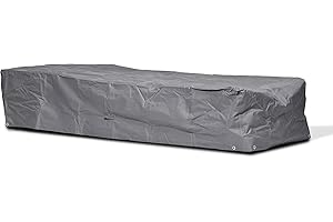 MEHR GARTEN Funda para tomar el sol 225 x 85 x 40 cm | poliéster tejido Oxford 600D, color: gris