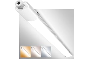 ‎ZEMTY zemty Feuchtraumleuchte LED Röhre 120CM, 3000K/4000K/6500K 36W 3960LM LED Deckenleuchte, IP65 Wasserfest Lichtleiste für Kellerlampe, Werkstattlampe, Küchenlampe, Badlampe