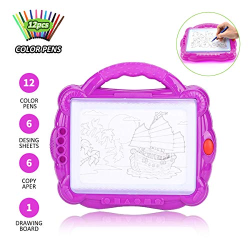 Joy-Fun Presents for 3-8 Year Old Boys Girls Light Up Drawing Board Tracing Board Drawing Pad for Children Tracing Paper Kids Toy Purple Christmas Birthday Gifts